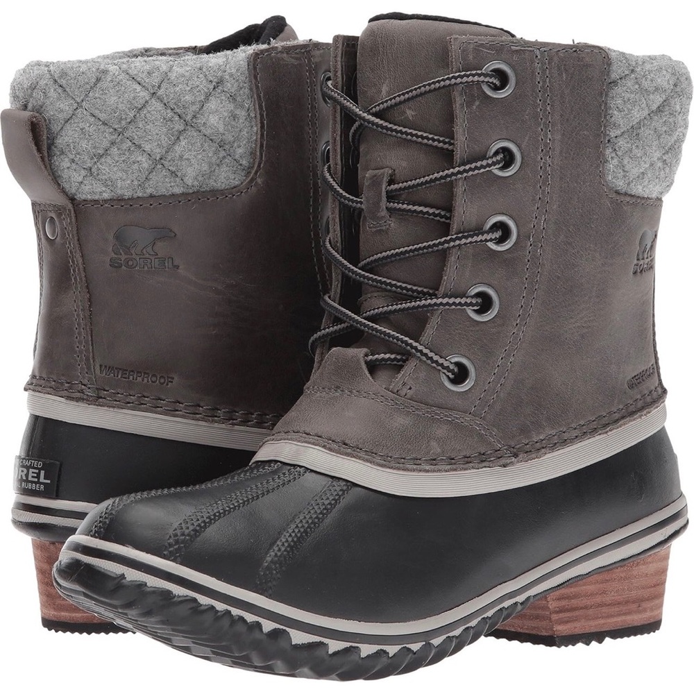 Sorel Women's Waterproof Grey Quilted Ankle Boots